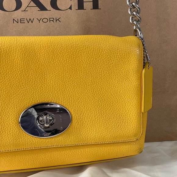 Coach Bags Coach Crosstown Crossbody Bag In Yellow With Chain